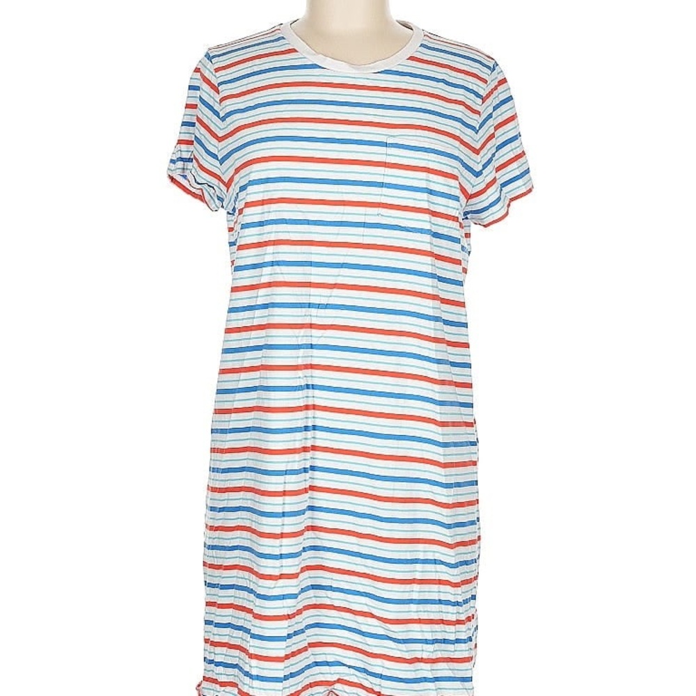 J. Crew Factory Striped Short Sleeve T-Shirt Dress